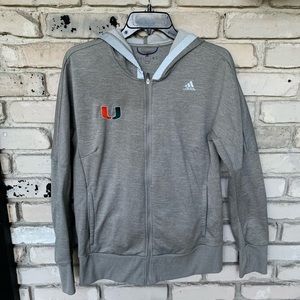 University of Miami adidas sweatshirt with hood